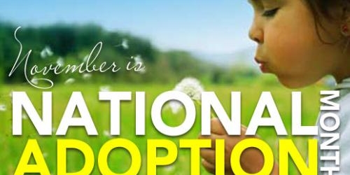 November is National Adoption Awareness Month Banner Photo