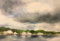 Barbara Reynolds, Storm Over Mystic, Watercolor