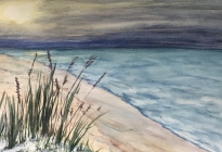 Laura Kelly, Quiet Beach Watercolor